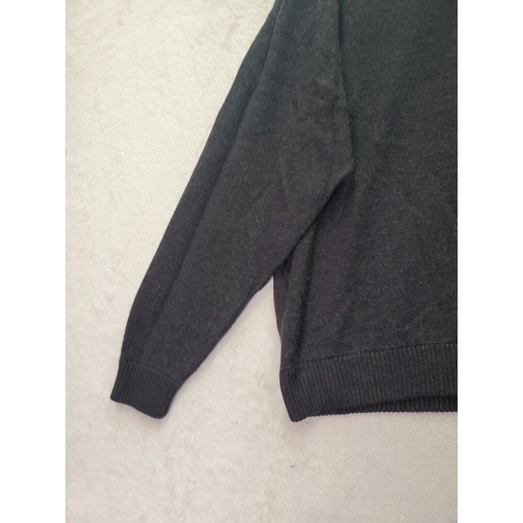 Joseph & Feiss Sweater Mens Large Dark Gray Wool Long Raglan Sleeve Turtleneck - Picture 6 of 8